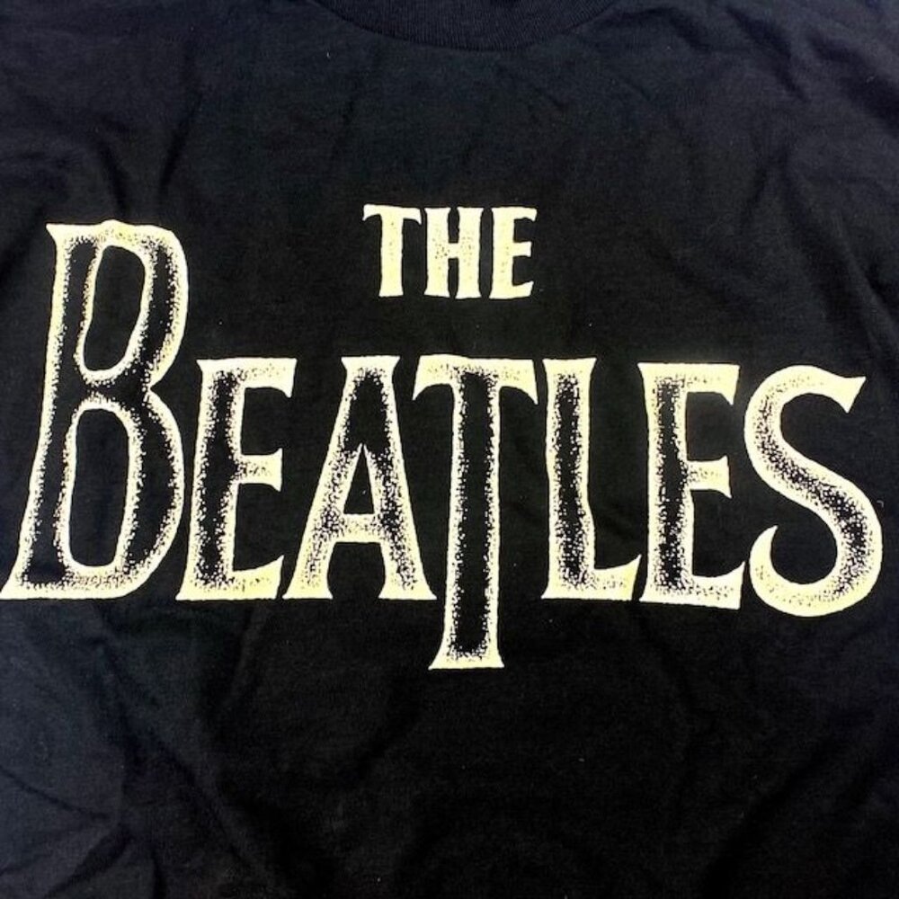 The Beatles Logo Band Tee Shirt Black, Size XX-Large - Picture 2 of 3